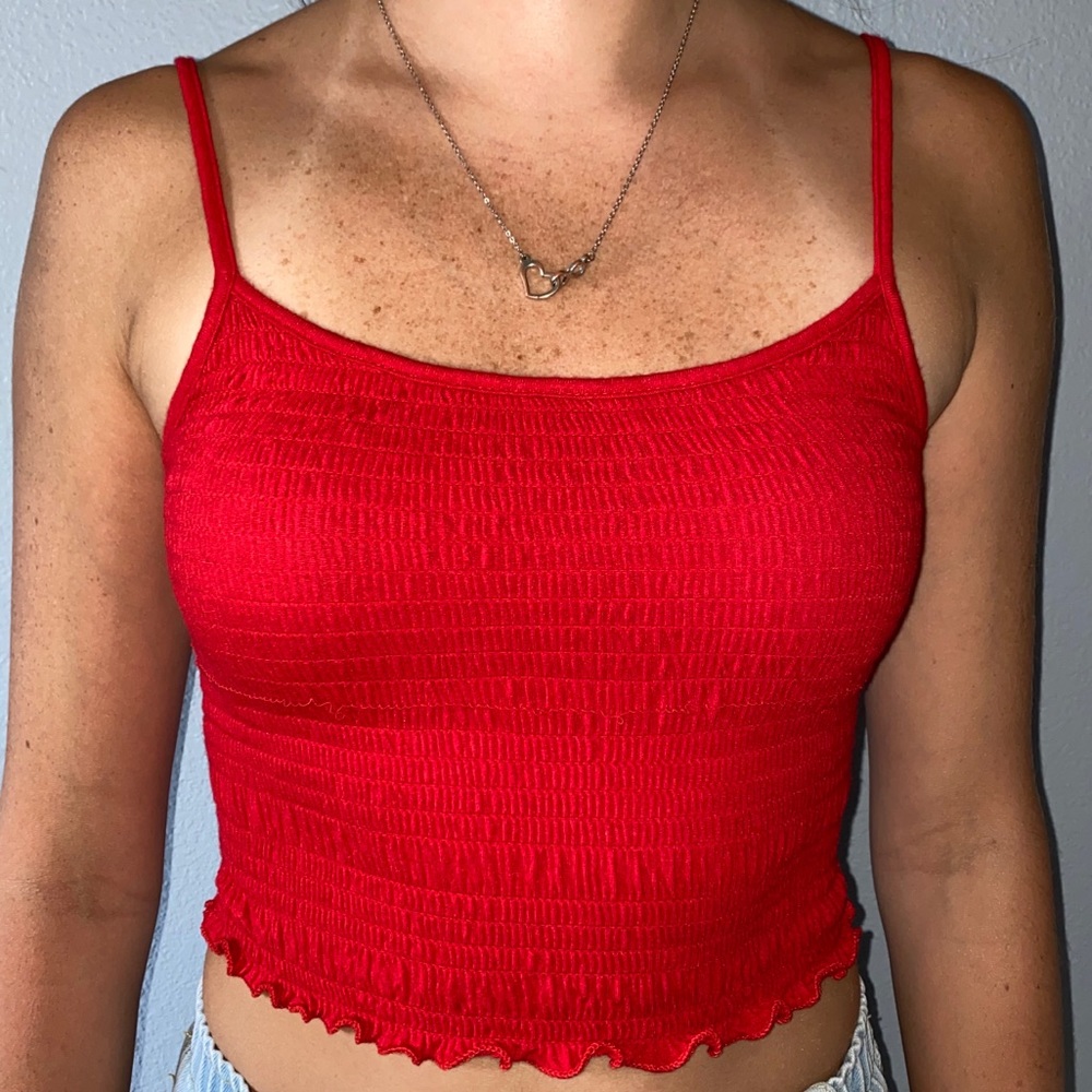 Red summer top